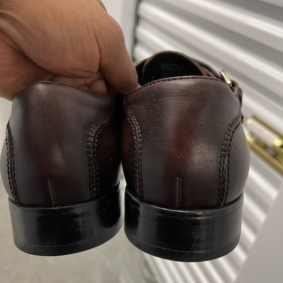 Kenneth Cole Double Monk Strap shoes Brown Sz 10 - Picture 9 of 12